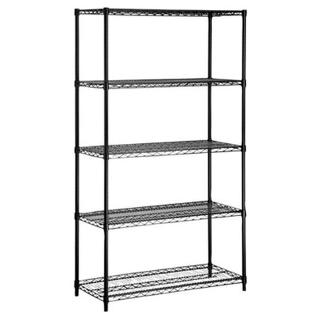 HIGHKEY 5-Tier Storage Shelves Unit; Black LR134997